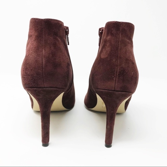 Sole Society Red Wine Suede Daphne Ankle Booties 9 - Picture 5 of 11